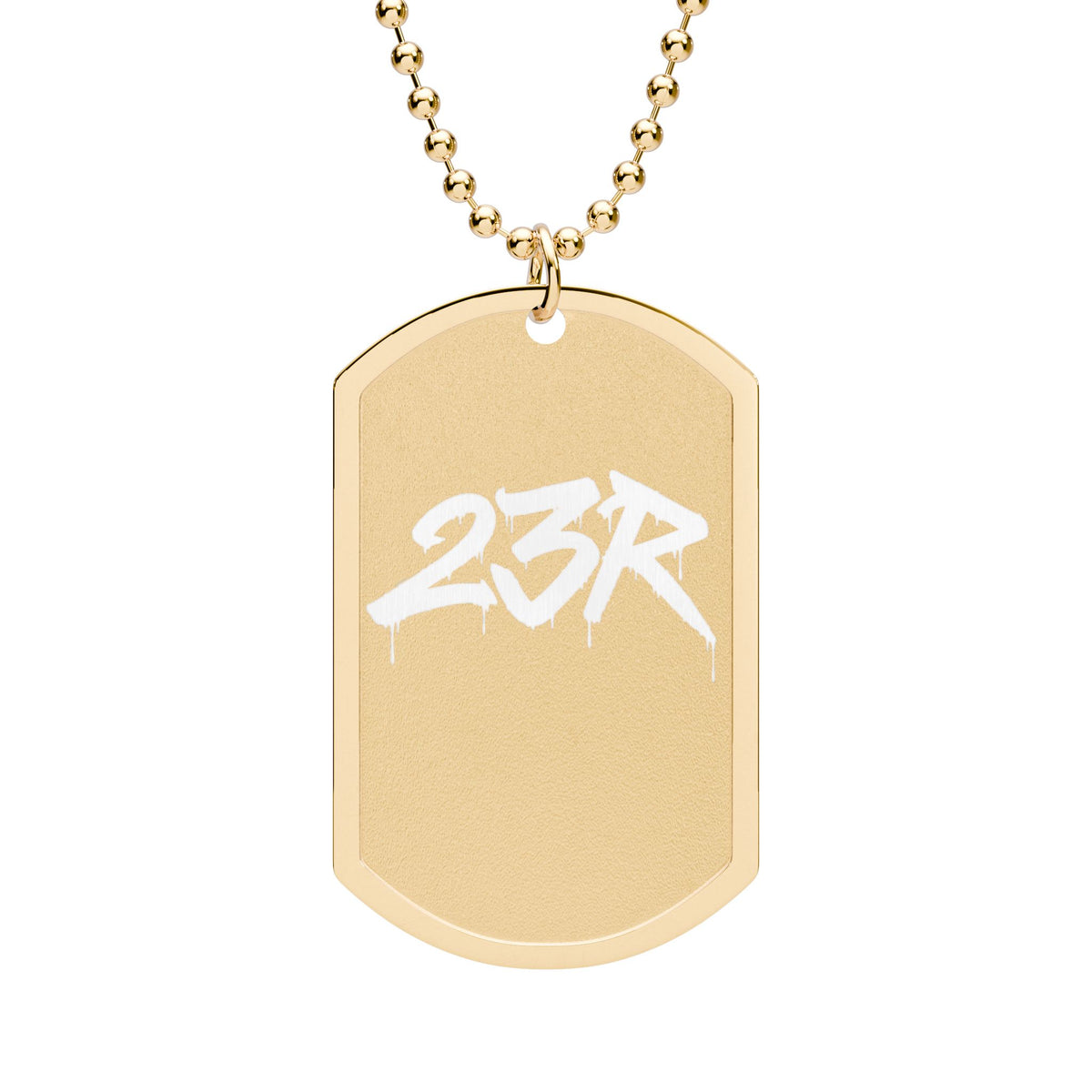Gold 23R Graffiti Pendant Chain